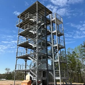 Sourcewell contract - Auburn-AL-stair-tower-installation-WHP-Trainingtowers